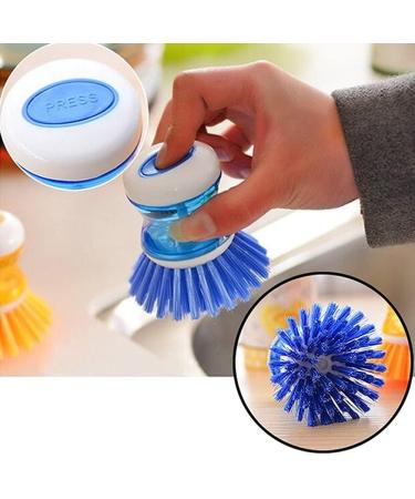 Home Kitchen Washing Tool Plastic Pot Pan Dish Bowl Cleaning Brush Scrubber Blue Nice and Deft - Buy Online on SooperMarket.com
