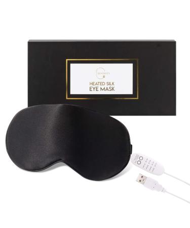 Heated Eye Mask for Dry Eyes - Stye Eye Treatment Dry Eye Mask for Dry Eyes Warm Compress for Eyes  Relieve Blepharitis  Pink Eye  Eye Hot Compress for Eye Dry Eye Therapy Mask Steam Eye Mask DiviniTi Black