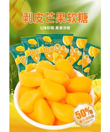 Peeled Mango Soft Candy Fruit Juice Fudge Gummies Sweet Snacks 50% Fruit Juice Content Wedding Candy Children's Candy Snack Gift Pack Pastries Cute Candy Chinese Convenient Food (1000g) - Buy Online on SooperMarket.com