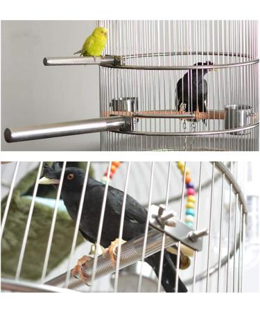 Litewood Stainless Steel Bird Perch Stand Cage Shelf for Parakeet Cockatiel Conure African Grey Macaw - 11.79x0.98inch - Buy Online on SooperMarket.com
