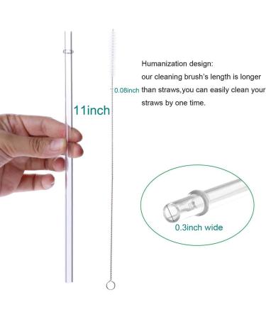 Dakoufish 11 inch Reusable Tritan Plastic Straws with Collapsible Storage Box & Cleaning Brush for 24 oz 30 oz 40oz Jars/Tumblers Pack of 3sets Clear 11 Inch straws and box (3sets) - Buy Online on SooperMarket.com