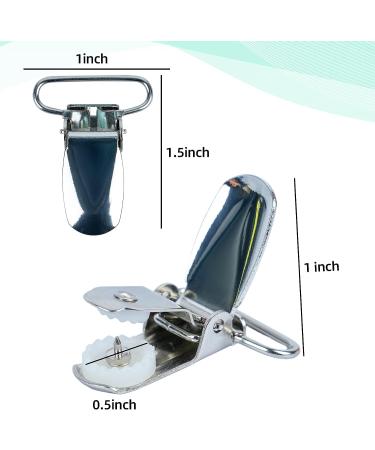 MELOTOUGH 1 Inch Plated Suspender Clips Pacifiers Clips with Plastic Gripping Teeth(5 PCS) - Buy Online on SooperMarket.com