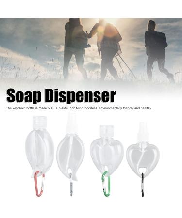 Portable Travel Bottles Set - 50ml Leakproof Keychain Bottles for Soap Shampoo & Conditioner - Refillable Transparent Plastic - Buy Online on SooperMarket.com
