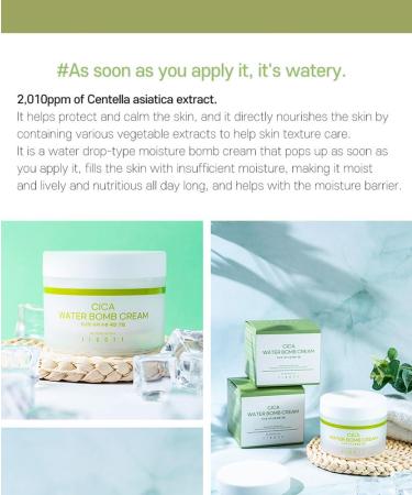 Cica Water Bomb Cream - Hydrating Moisturizer for Sensitive Skin | International Shipping Available - Buy Online on SooperMarket.com