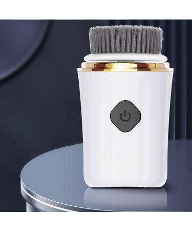 Facial Cleansing Brush 2 in 1 Electric Face Scrubber USB Rechargeble Soft Silicone Bristles Skin Exfoliating Cleanser Brush - Buy Online on SooperMarket.com