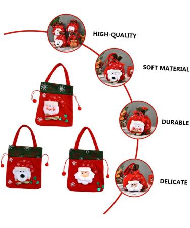 KOMBIUDA Pouch 3pcs Christmas Bag Candy Bags Christmas Packaging Bags Sack Bags Cute Storage Bags Drawstring Pouch - Buy Online on SooperMarket.com