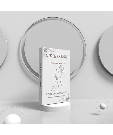 French Tip Press on Nails - White Stars Design, Almond Shape, 24pc Fake Nails for Women - Buy Online on SooperMarket.com