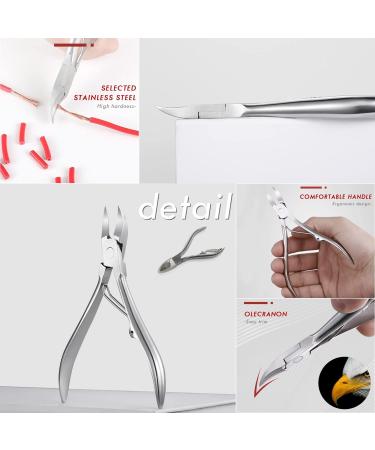 Professional Stainless Steel Cuticle Nippers - Precision Tool for Removing Excess Skin & Barbs on Fingers and Toes | International Shipping - Buy Online on SooperMarket.com