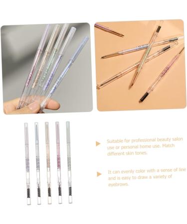 Angoily 5pcs Tools Eye Brush with Pencils S Double-head Brown Pencil Thin Pens Makeup Eyebrow - Buy Online on SooperMarket.com