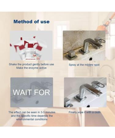 Mildew Cleaner Foam Foam Mildew Spray Household Mildew Removal Foam Spray Deodorant Decontamination Spray Wall Tiles Bathroom Cleaning (3pcs) - Buy Online on SooperMarket.com