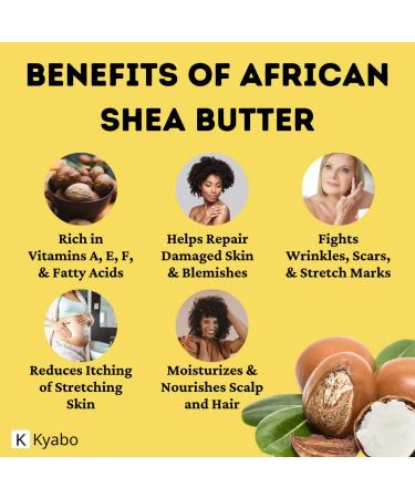 Raw & Unrefined African Shea Butter - 100% Pure & Organic | 2lbs Ideal for Soap Making Whipping & Lotion | Sourced from Ghana - Buy Online on SooperMarket.com