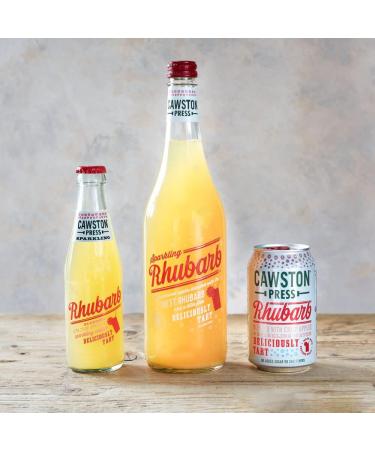 Cawston Press Sparkling Rhubarb Drink - 6x750ml Glass Bottles | No Sugar/Sweeteners/Artificial Colours/Preservatives - Buy Online on SooperMarket.com