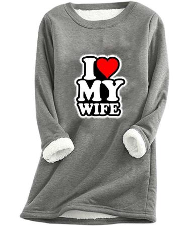 oelaio Valentine's Day Shirt for Ladies Womens Long Sleeve Round Neck Warm Sherpa Blouses Casual Loose Love Heart Tops - Buy Online on SooperMarket.com