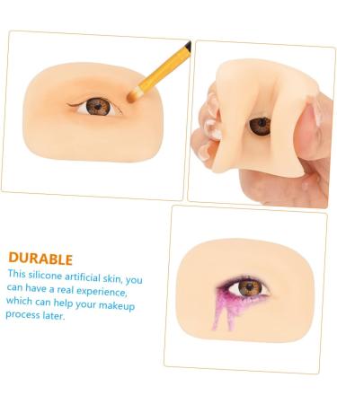 Mikinona Makeup Practice Skin Eye Makeup Fake Skin Makeup Practice Supply Skin Training Tool 6.9x5.2cm As Shown 2 - Buy Online on SooperMarket.com