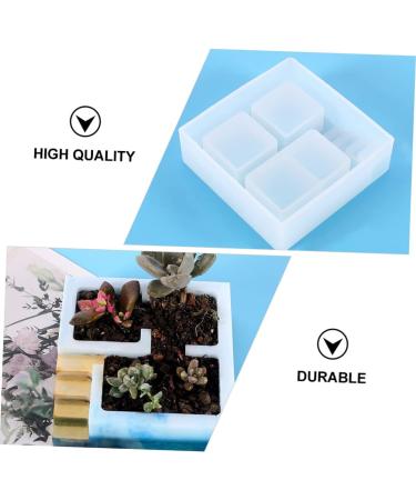 NUOBESTY 2pcs Box Flower Pot Mold Silicone Molds Resin Molds Holder Molds Simple Diy Mold Epoxy Storage Box Whitex2pcs 10.6X10.6X3.3CMx2pcs - Buy Online on SooperMarket.com