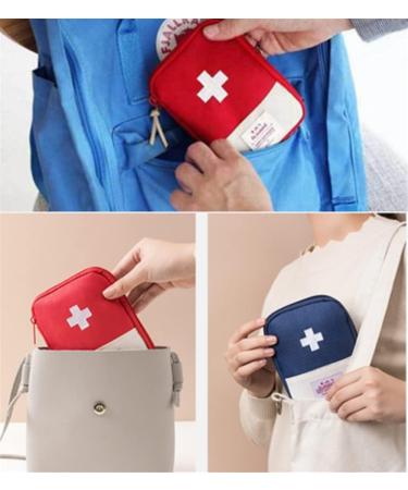 Zimohe 2PCs Waterproof Medication Bag | Large Capacity Empty Medicine Storage for Home Auto Office Camping & Hunting - Blue & Pink - Buy Online on SooperMarket.com