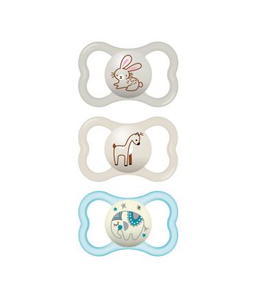 MAM Air Night & Day Baby Pacifier for Sensitive Skin Glows in The Dark 3 Pack 6-16 Months Unisex