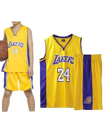 Qkydky Little Boys' Set Basketball Training sleeveless jersey and trousers Little Boys basketball training Sleeveless Jersey and Trousers 1 top + 1 pants yellow XXL 11-14 years
