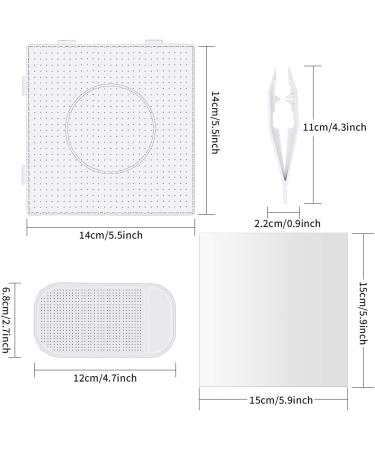 Sc0nni 5mm Fuse Bead Board Set with Sticky Mat - Square Pegboards for Kids DIY Craft Beads - Buy Online on SooperMarket.com