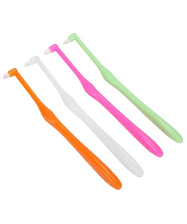 4 Pack Orthodontic Toothbrushes - Soft Small Head & Cone-Shaped Rubber Tip for Bridges | Ideal for Detail Cleaning - Buy Online on SooperMarket.com