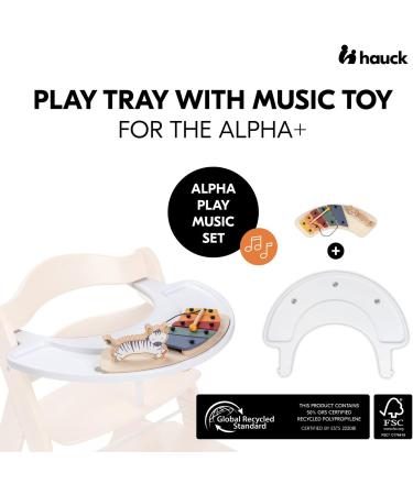 Hauck Alpha+ Click Play Tray Music Set - FSC Certified Beechwood Xylophone Highchair Toy - Buy Online on SooperMarket.com