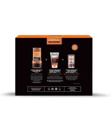 L'Oreal Men Expert Hydra Energetic Gift Set: Shower Gel, Moisturizer, Face Wash - Buy Online on SooperMarket.com