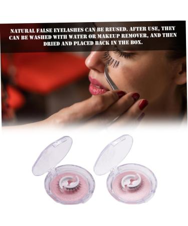 reusable eyelashes Self Adhesive Eyelashes Reusable Waterproof Fake Eyelashes Natural Realistic Fluffy Lashes 2Pair - Buy Online on SooperMarket.com