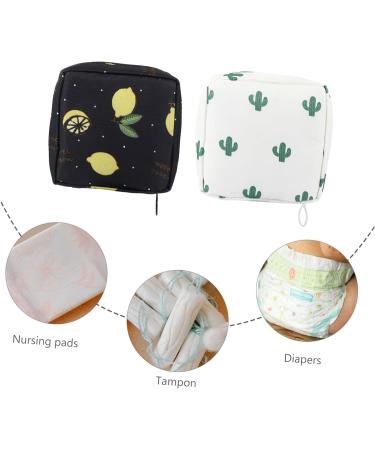 Healeved Period Bags 2pcs - Portable Menstruation Bags for Pads and Cosmetics - Teen Girl Wallet - Cute Mini Lipstick Holder - Buy Online on SooperMarket.com