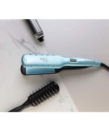 Remington Smooth Iron Wide Wet2Straight - Versatile Hair Straightener for Wet & Dry Use LCD Display 140-230 C Anti-Frizz Technology - Buy Online on SooperMarket.com