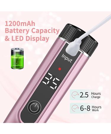 MEGACHIC 35000RPM Cordless Electric Nail Drill for Professional Manicure Pedicure - Rechargeable Efile with Drill Bits & Sanding Bands - Ideal for Acrylic Gel Nails at Home & Salon - Buy Online on SooperMarket.com