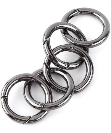 Yosoo Health Gear EDC Ring Buckle Locking Carabiner - 5PC Zinc Alloy Round Snaps Keychain Clips & Hooks for Ultimate Durability - Buy Online on SooperMarket.com