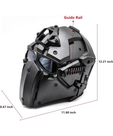 iMeshbean Full Face Protective Mask Helmet with Visor Goggles - Black - Buy Online on SooperMarket.com