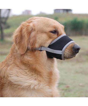 Adjustable Nylon Dog Muzzle for Small & Medium Dogs | Breathable Quick-Fit Design | Prevent Chewing & Barking - Black - Buy Online on SooperMarket.com