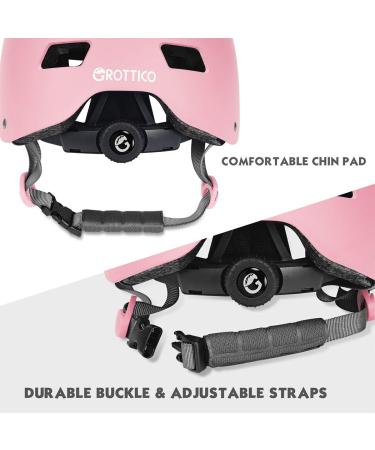 GROTTICO Toddler-Kids-Bike-Skate-Helmet for Boys Girls  Muti-Sport for Scooter Skateboard Helmet  Adjustable for 2-14 Years Older Children Matte Pink M (21.6-22.8inch/55-58cm) - Buy Online on SooperMarket.com