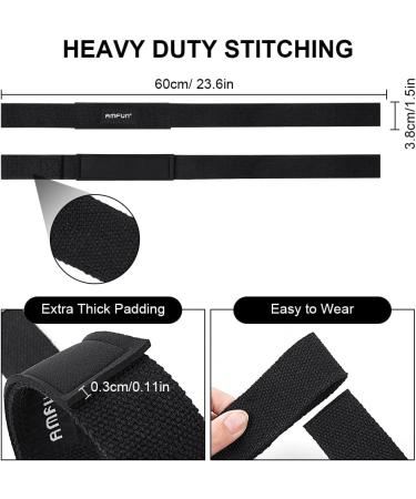 Amfun Padded Lifting Straps - Strength Training & Bodybuilding Aids for Men & Women | Professional Powerlifting Gear - Buy Online on SooperMarket.com