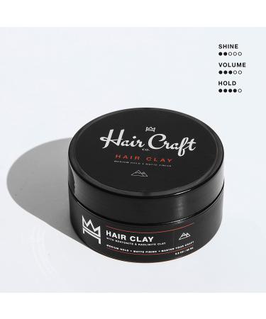 Hair Craft Co. Clay Pomade 2.8oz - Medium Hold Matte Finish - Stylist Approved for Textured, Thickened & Modern Styles - Unscented - Buy Online on SooperMarket.com
