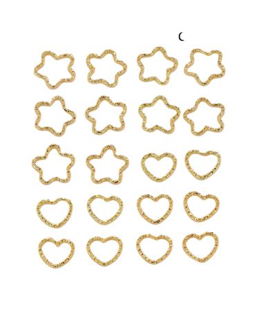 20/30 PCS Hair Beads Dreadlocks Hair Jewelry Women Braiding Hair Rings Clips Accessories Metal Cuffs Decoration C 20PCS