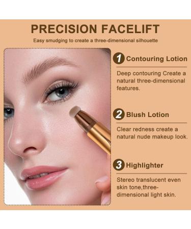 3Pcs Liquid Blusher for Cheeks Highlighter Makeup Stick Liquid Blush 3-in-1 Cheek Liquid Blush Highlighter Beauty Wall Shimmer Liquid Face Highlighter with Soft Cushion Applicator - Buy Online on SooperMarket.com