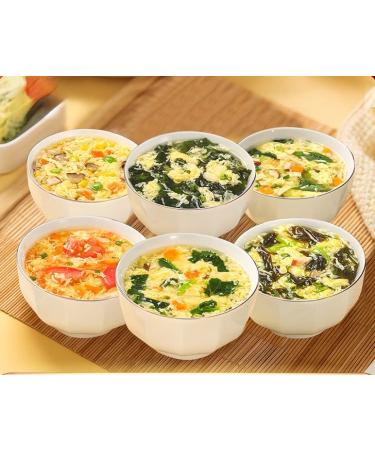 Instant Vegetable Soup Wild Green Wakame Tomato Soup Seaweed Corn Mushroom Fresh Vegetables 6g/Bag No GMO Healthy Nutritious Soup Variety Flavor Ready-to-Eat Breakfast (Mixed Flavors 10bag) Mixed flavors 10bag