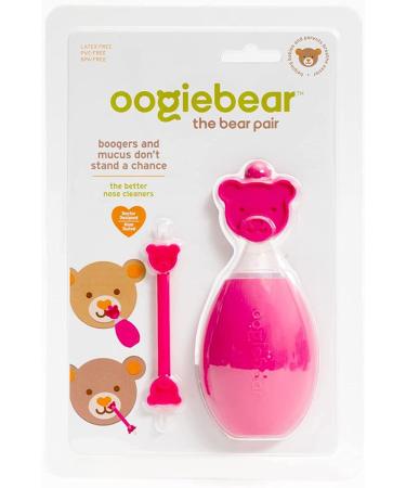 Oogiebear Bear Pair - Safe Baby Booger Cleaner & Nose Sucker | BPA Free Nose & Ear Wax Cleaner - Buy Online on SooperMarket.com