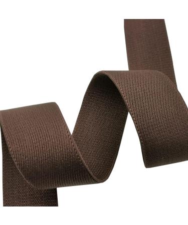 Sewing Elastic Band 35mm Wide 5 Yards Colored Twill Woven Elastic - Dark Brown - Buy Online on SooperMarket.com