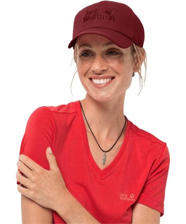 Jack Wolfskin Unisex Baseball Cap - One Size Red Maroon | International Shipping Available - Buy Online on SooperMarket.com