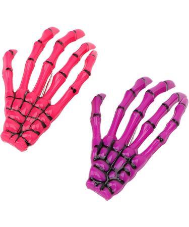 6 Pieces Gothic Skeleton Hands and Bone Hair Clips Fashion Punk Rock Devil Claw Hair Clips Women Girls Hair Accessories - Buy Online on SooperMarket.com
