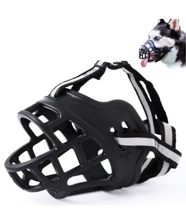 Dog Muzzle Large Breed Adjustable Basket Muzzle for Large Dogs Allows Panting and Drinking Humane Cage Dog Muzzles Prevent Biting Barking and Chewing Perfect for Grooming and Training XL