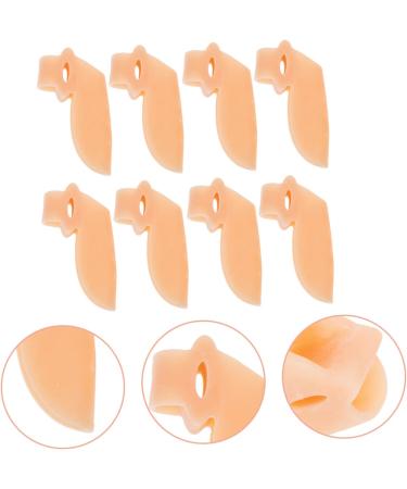 Orthopedic Toe Separator & Thumb Protector - 4 Pairs | Silicone Bunion & Hammer Toe Spacers for Foot Care - Skin Color 7x3.5cm - Buy Online on SooperMarket.com
