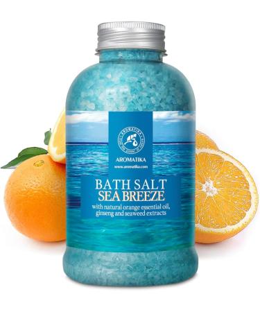 Bathing Salt Sea Breeze 600g - Natural Orange Oil Ginseng & Algae Extracts for Relaxation Sleep & Wellness | Aromatherapy Spa & Body Care - Buy Online on SooperMarket.com