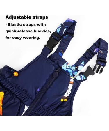 Kids 2-Piece Winter Puffer Jacket and Snow Bib Pants Set | Hooded Down Coat and Snow Pants Outfit | 3-4 Years | Blue - Buy Online on SooperMarket.com
