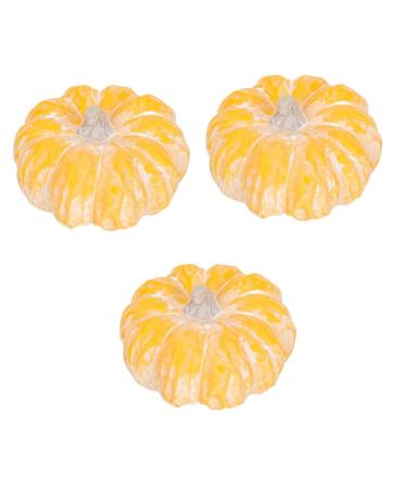 Alipis 3pcs Pumpkin Decoration Artificial Thanksgiving Pumpkin Decor Pumpkin Model Decorative Pumpkin Vintage Decor Dollhouse Miniatures Food Miniature Dollhouse Ceramics Props Window
