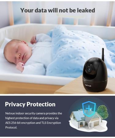 NETVUE 1080P FHD WiFi Pet Camera | Indoor Security Camera with 2-Way Audio, Night Vision, AI Human Detection | Cloud Storage/TF Card | Black - Buy Online on SooperMarket.com