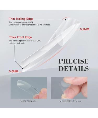 Saviland Gel X Nail Tips - 550PCS Long Coffin Full Cover Clear Acrylic Nails Kit | Soft Gel Nail Tips for Extensions & Repairs - 12 Sizes DIY Nail Salon Set - Buy Online on SooperMarket.com